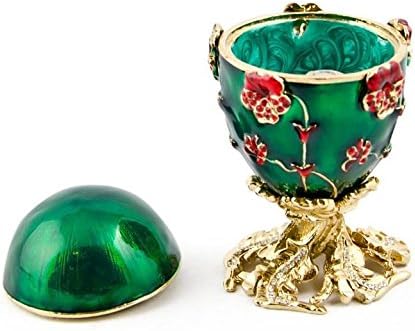 Miniatura 2 de BestPysanky 1899 Pansy Royal Imperial Huevo de Pascua 2.5 pulgadas, peltre