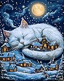 FLAJZ Malen Nach Zahlen Erwachsene, DIY handgemaltes Ölgemälde Set für Anfänger und Erwachsene, Acrylfarbe, Kindergemälde Heimdekoration, Geschenk, Weihnachten (Bilder Urheberrechtlich Geschützt)