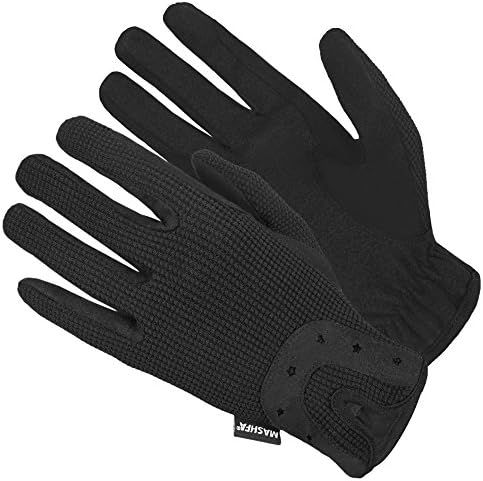 Mashfa Ladies Women Horse Riding Gloves Cotton Dublin Track Fabric Shires Gloves Leather Equestrian 1 YEAR WARRANTY!!! Top Quality Gloves