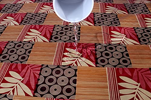 Image of The Furnishing Tree Waterproof Square Shaped 4 Seater Printed Center Table Cover Size 48x48 inches with White Border Lace