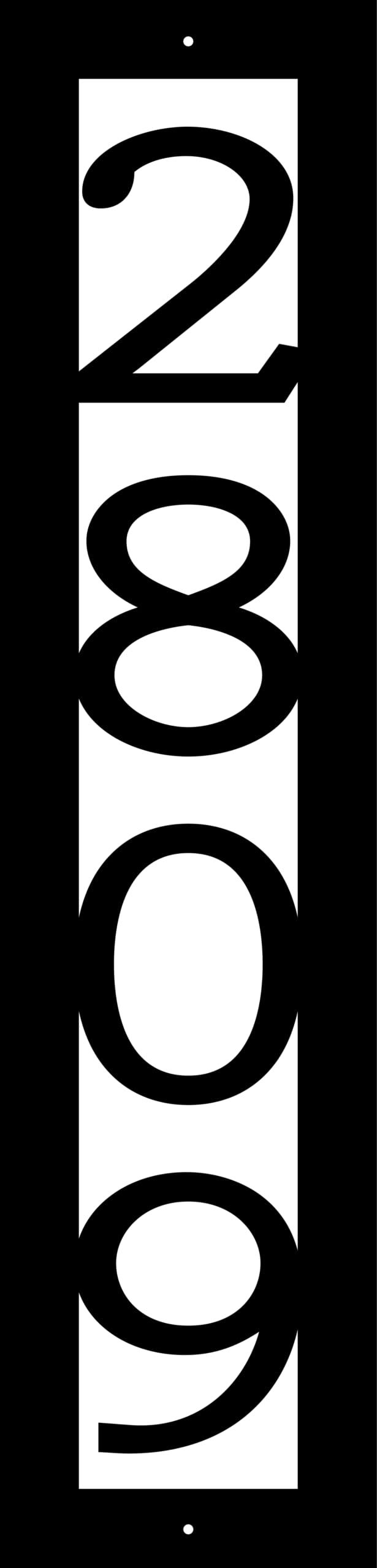 Custom Address Marker - Vertical House Number - Metal Address Sign - House Numbers for Outside - Address Signs for Houses