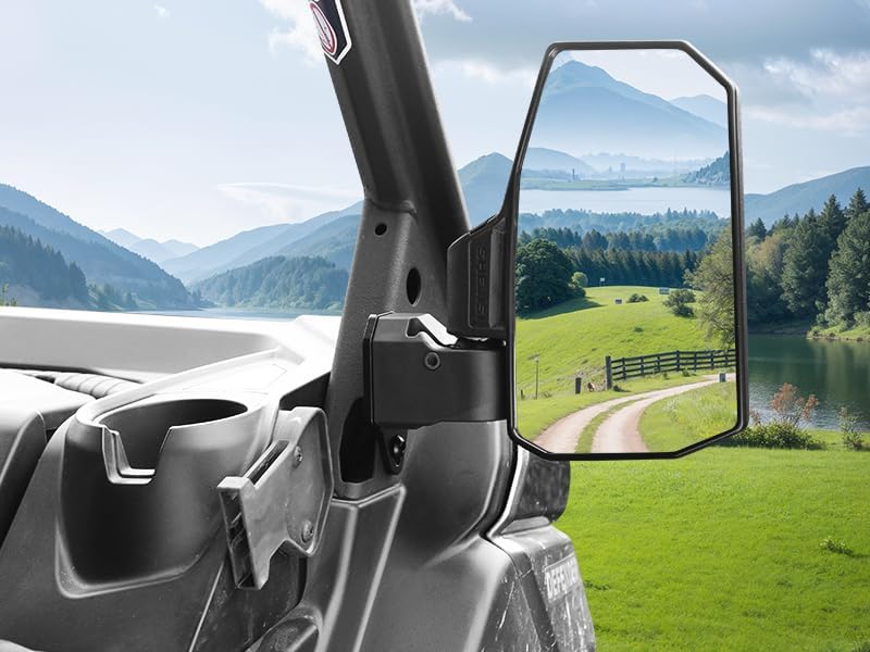 Miniatura 7 de Espejos laterales Defender, la función de resorte trasero permite un fácil reinicio después de plegarse, nuevos espejos UTV 2024 compatibles con Can