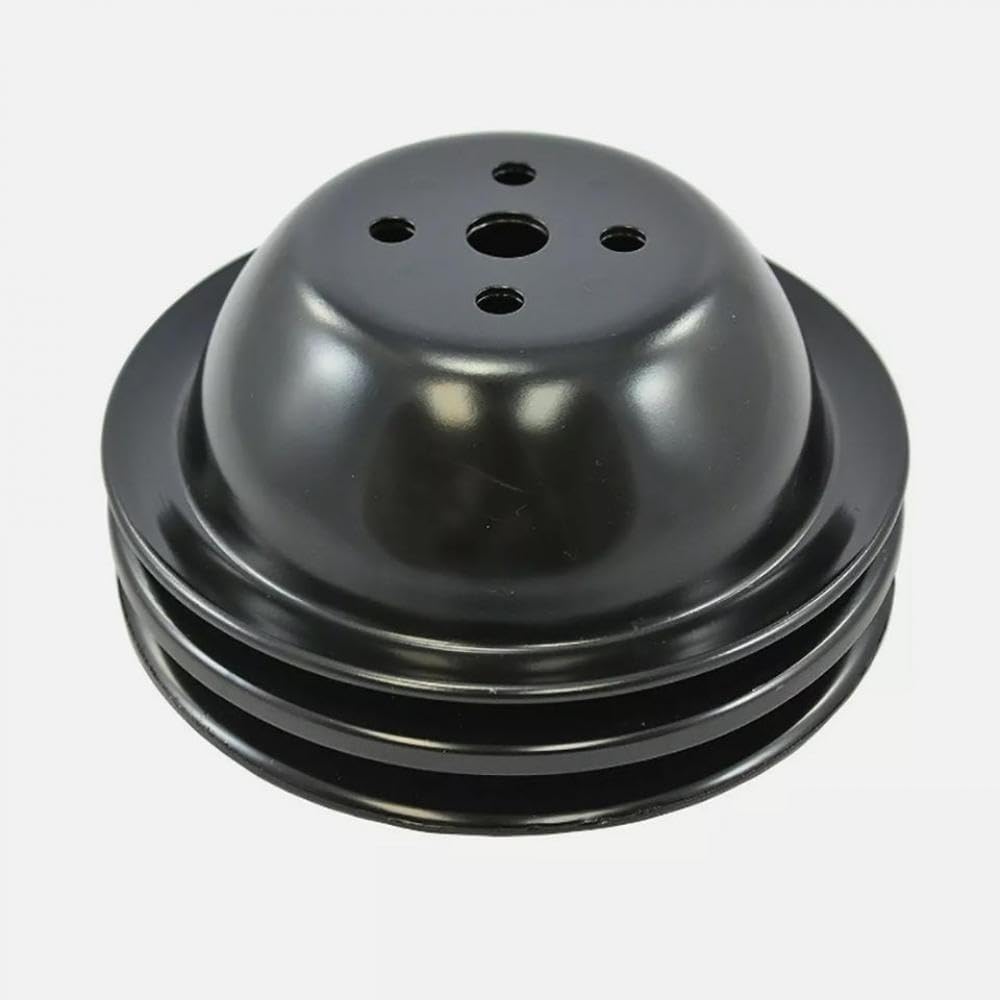 Poulie de Pompe à Eau Courte à Double rainure Noire 396 454 Compatible avec 1965 68 – Big Block 396 427 454