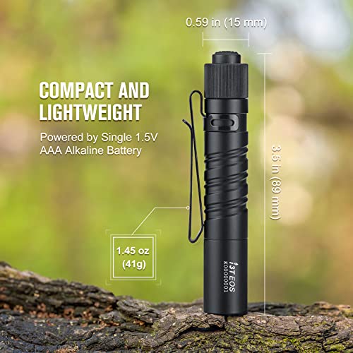 OLIGHT I3T EOS 180 Lumens Dual-Output Slim EDC Flashlight for Camping and Hiking, Tail Switch Flash Light with AAA Battery (Black) - Image 5