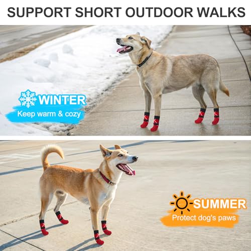 BEAUTYZOO Meias Para Cães Para Evitar Lamber As Patas, Meias Para Cães Para Pisos De Madeira Antider