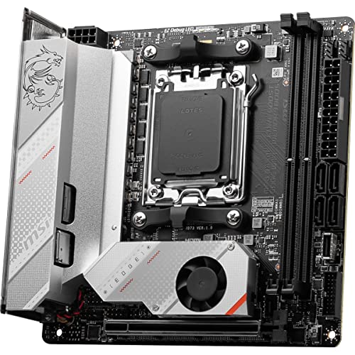 Image of MSI MPG B650I Edge WiFi Computer Gaming Motherboard (AM5, Mini-ITX, DDR5, PCIe 4.0, M.2, SATA 6Gb /s, USB 3.2 Gen 2, HDMI, Wi-Fi 6E, AMD Ryzen 7000 Series) AMD PC Motherboards (Renewed)