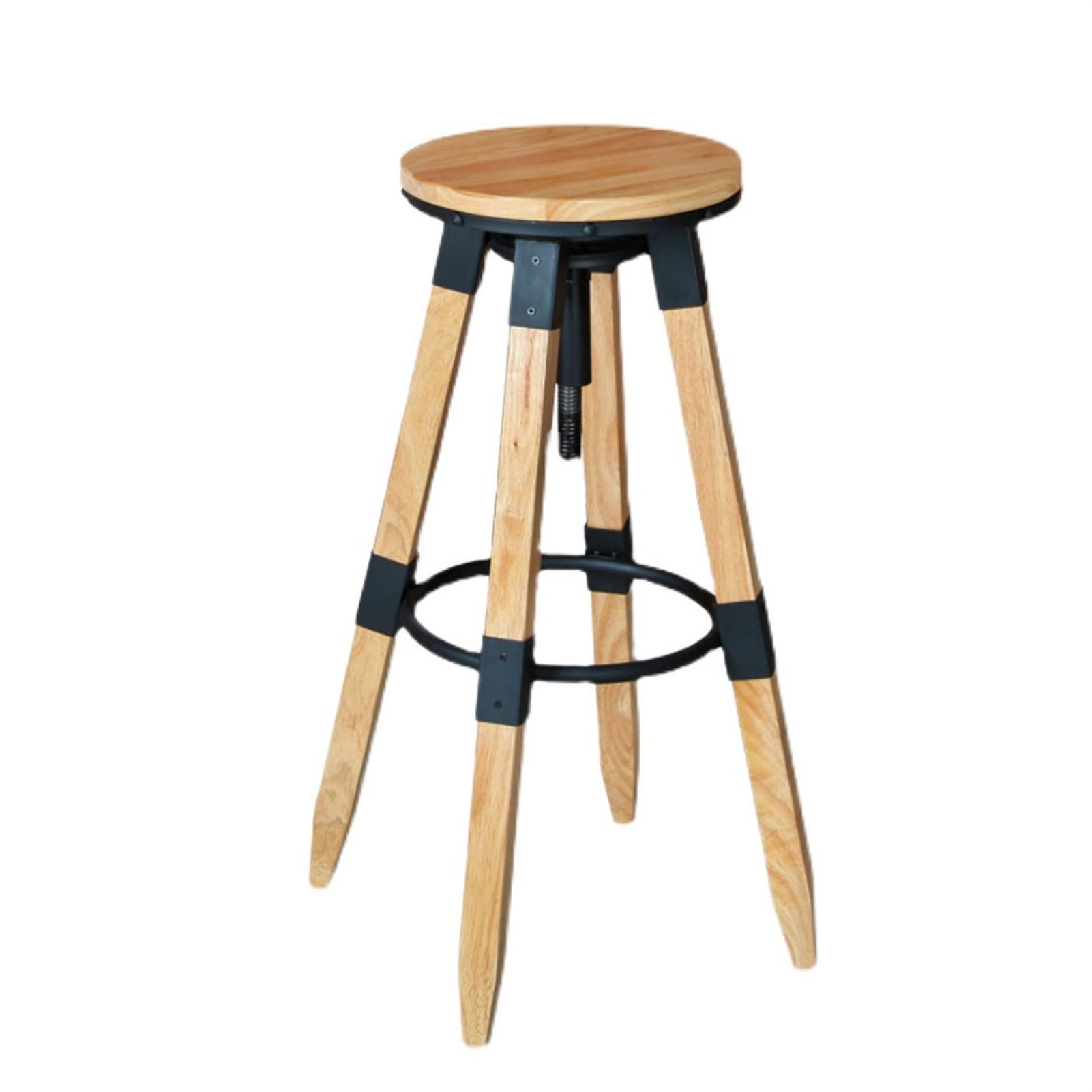 Tabourets de bar modernes en fer forgé avec assise pivotante réglable en hauteur
