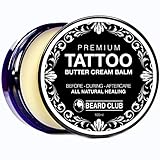 Bálsamo Premium Crema de Manteca Para el Cuidado de Los Tatuajes | Cuidado Natural Para Antes, Durante y Después de un Tatuaje | Sana Más Rápido, Reduce la Picazón y las Costras, Hidrata y Mantiene