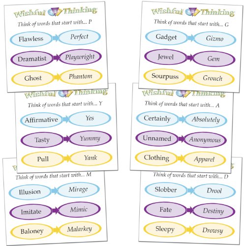 Wishful Thinking Board Game, A Game Where Players Need To Think Fast To Find The Right Words. Classic Party & Game Night Fun For Adults And Family. Ages 15 To Adult #TOP4