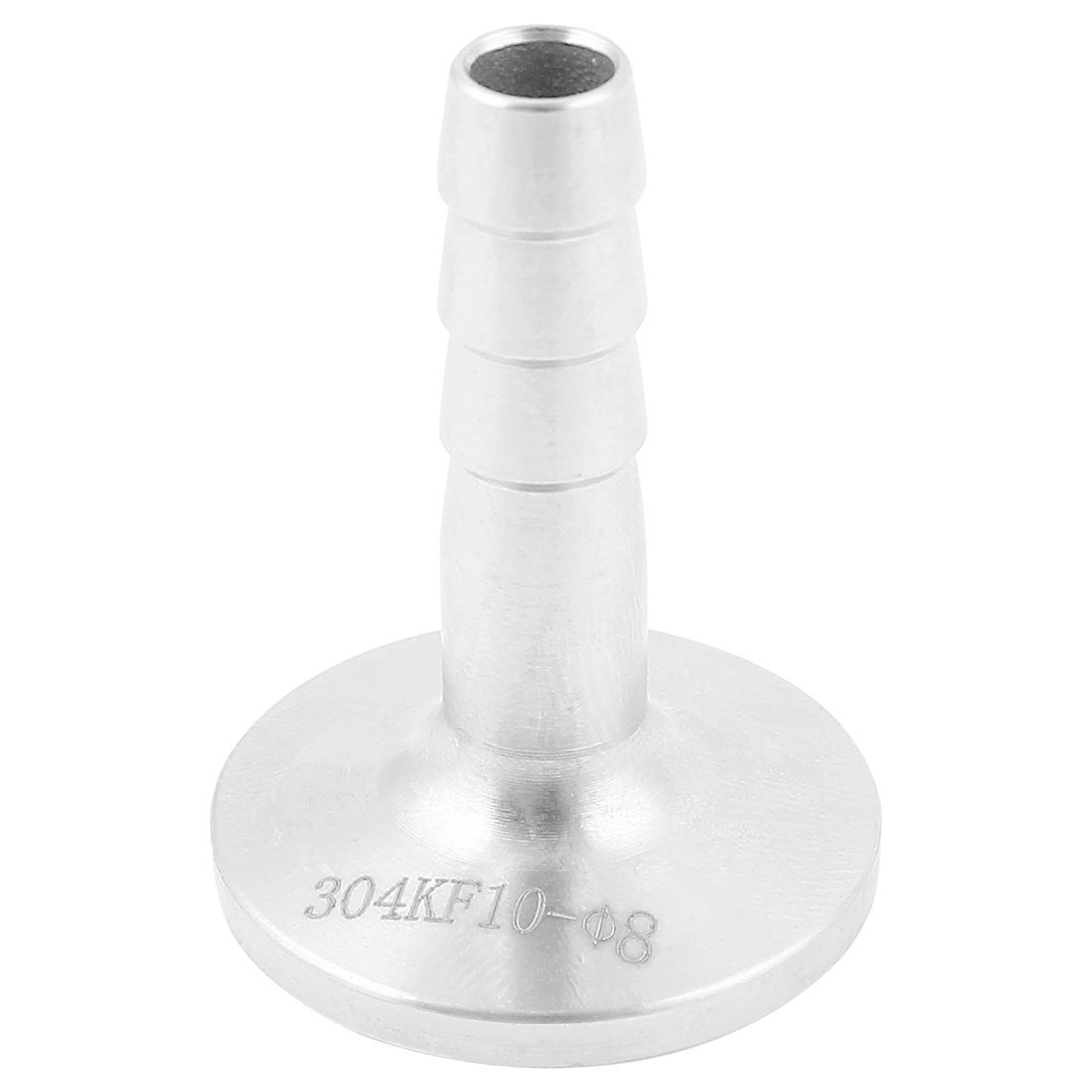 Brida KF10 a espiga de 8 mm de acero inoxidable 304 con acabado pulido industrial