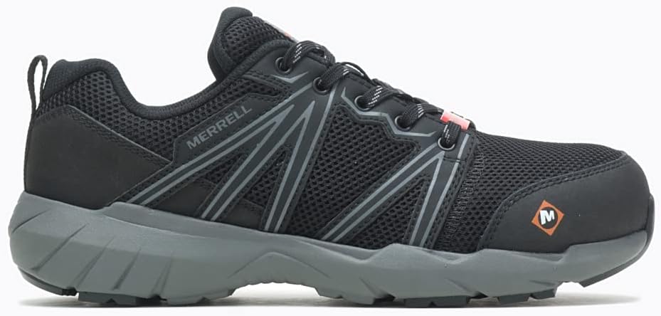 Merrell Women's Fullbench Superlite Alloy Toe Construction Shoe, Black, 8.5