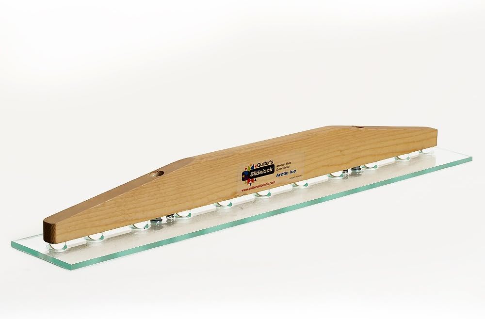 24" Inch Arctic Ice Quilters Slidelock Ruler Guide,Clear Arctic Ice,3-1/2Wx24L
