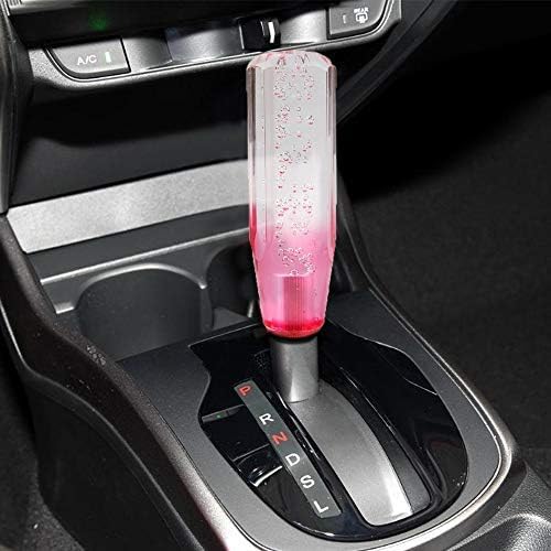 Car Speed Gear Shift Knob Universal Manual Gear Lever White+Pink(25CM)