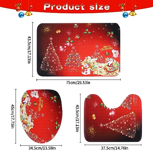 TSLBW 3 PCS Natalizio Set Toilette Decorazioni