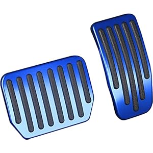 QIRUIMY Foot Pedal Pads Set for Tesla Model 3 Model Y, Non-Slip Performance Aluminum Car Accessories Brake & Accelerator Pedal Covers for Model 3/Y (Blue)