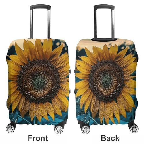 The Most Beautiful Sunflower Printed Luggage Cover Protector, Fits 18-32 Inch Luggage3