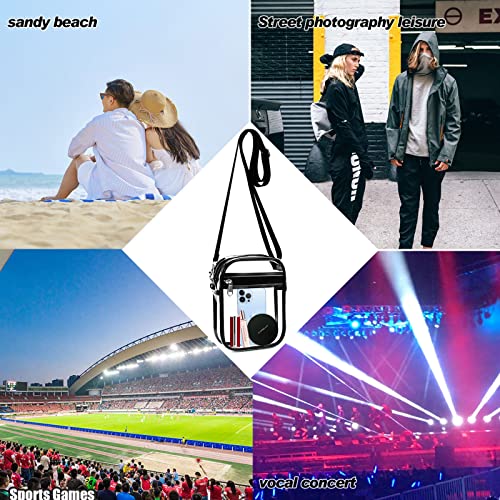 Image of Clear Bag Stadium Approved, Clear Crossbody Purse Bag with Front Pocket for Concerts Sports Events Festivals