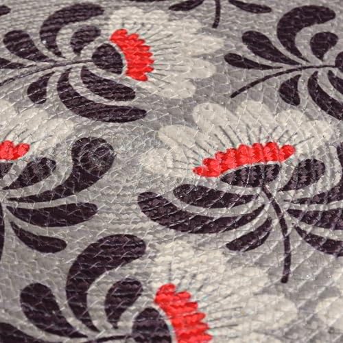 Image of LaVichitra Cotton Table Placemat | Dining Table Mat | Bed Side Table Mat | Cotton Round Shape Placemats | Washable PlaceMat for Shelves & Plant Pots - Pack of 2, Vintage Daisy