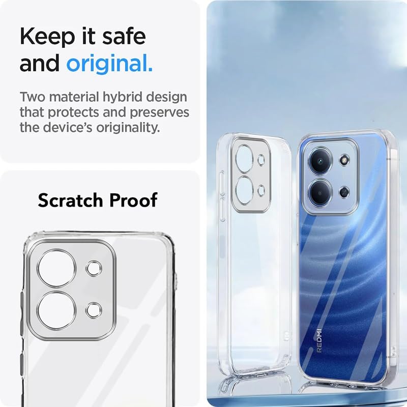 Image of REALCASE Silicone Back Cover Case, Scratch Resistant Protective Crystal Clear Transparent Shock Proof Back Cover Case for Mi Redmi 15C 5G