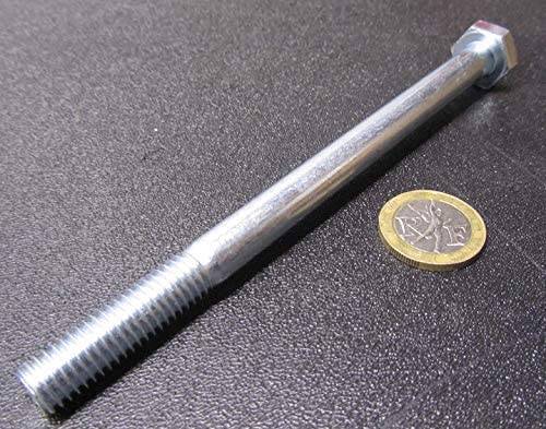 8.8 Zinc Steel Bolts PT M10 x 1.5 mm x 140 mm Long 5 pcs