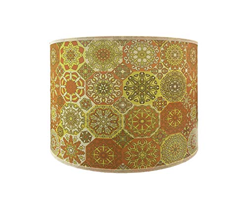 Image of Royal Designs, Inc. Trendy Decorative Handmade Lamp Shade, Made in USA, 12in, HBC-8075-12, Gleaming Warmth