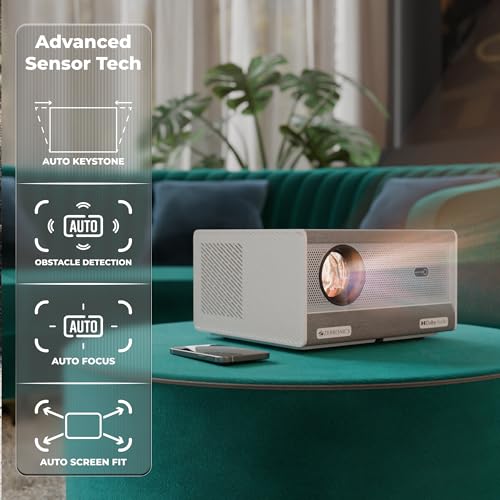 ZEBRONICS PIXAPLAY 68, Android Projector, Dolby Audio, 1080p, 13500 Lumens, 200" Screen Size, Dynamic Speaker, Auto[Focus | Keystone | Obstacle... - Image 5