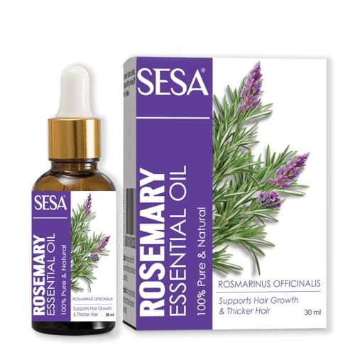Sesa Rosemary Essential Oil for Hair Growth and Nourishes Skin | 100% Pure, Natural and Premium Spanish Rosemary Oil | Hair Fall Control & Scalp Nouri