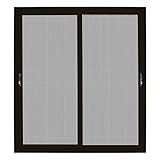 Titan 72x80 Meshtec Ultimate Security Sliding Patio Screen Door | Aluminum Full View with Meshtec Advanced Screen System | 3pt Lock System & high tensile-Strength Stainless Steel mesh Screen, Bronze