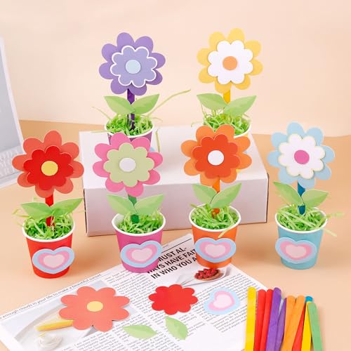 30-Packs-Mothers-Day-Flower-Paper-Pot-Craft-Kits-for-Kids-Make-Your-Standing-Spring-Flower-Craft-Kits-Paper-Cup-Arts-Crafts-Decorations-for-Mom-Fun-DIY-Decor-Home-School-Art-Activities-for-Kids 30 Packs Mothers Day Flower Paper Pot Craft Kits for Kids Make Your Standing Spring Flower Craft Kits Paper Cup Arts Crafts Decorations for Mom Fun DIY Decor Home School Art Activities for Kids