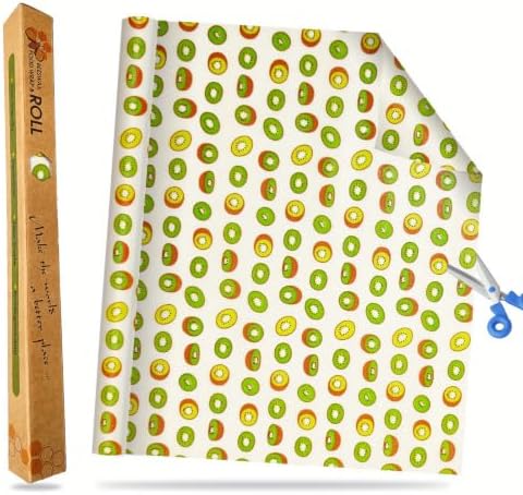 Rollo de Envoltorios de Cera de Abeja 33 x 100 cm, Plástico de En...