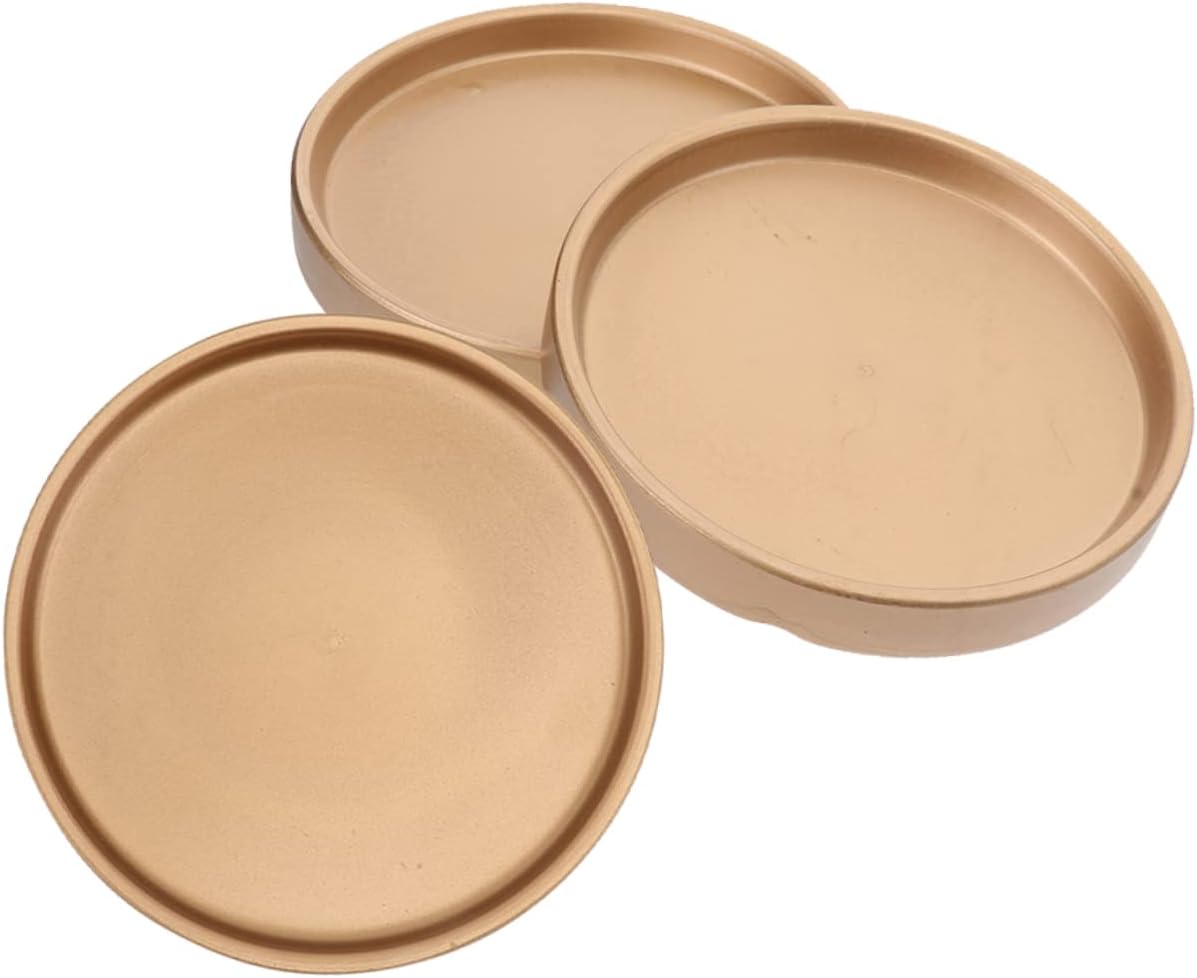 3Pcs Round Ceramic Plant Pot Saucers Durable Drip Trays for Flower Pots Finish for Use Prevent Water Leakage and Spillage
