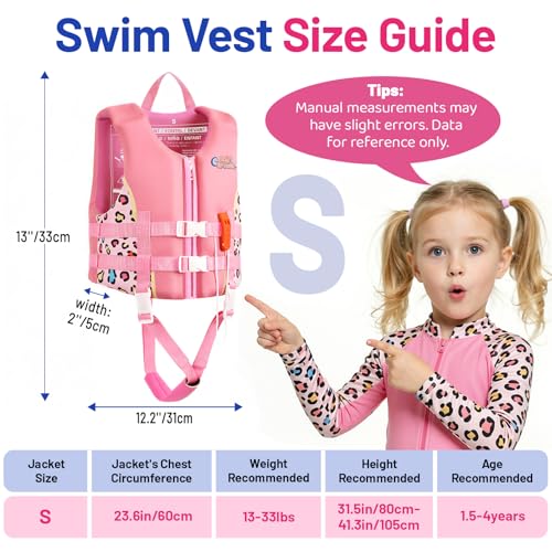 Image of HeySplash Toddler Swim Vest, Kids Swimming Jacket 20-30 /30-50 /50-90lbs