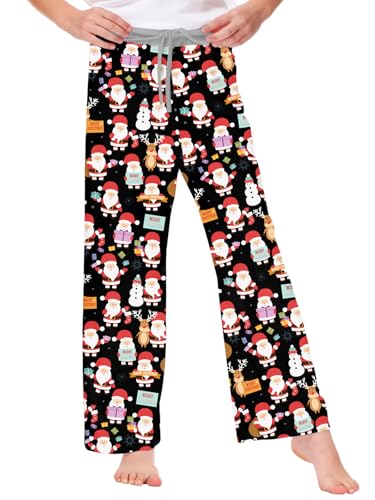 Image of Remimi Girl Boy Plaid Pants Drawstring Summer Casual Loose Bottoms 5-14 Years