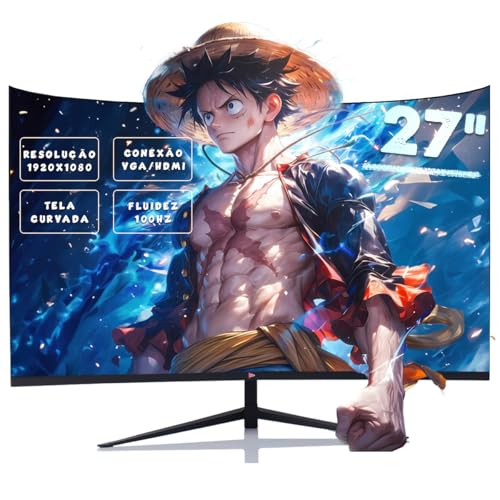 Monitor Gamer Curvo 27 Polegadas Full HD 100Hz 1ms Preto