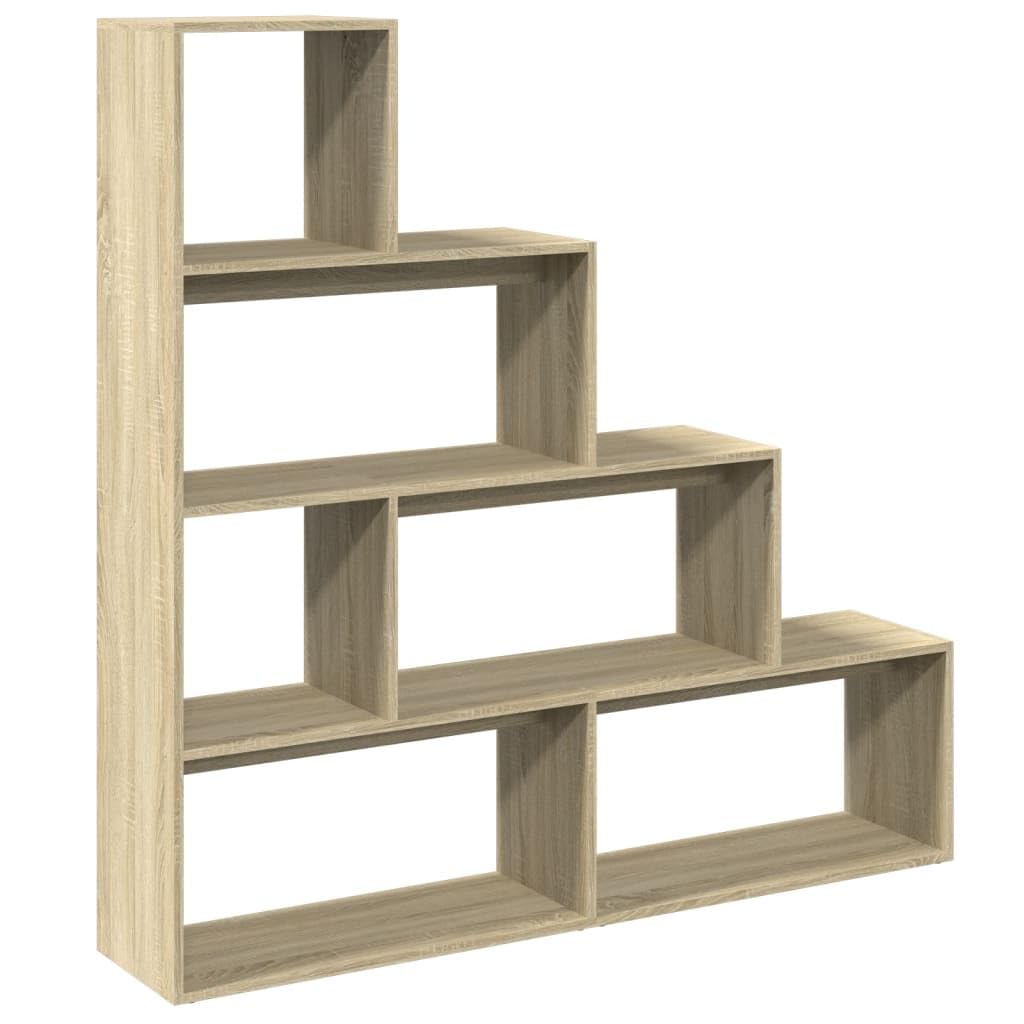 Generisch Raumteiler-Bücherregal 4 Stufen Sonoma-Eiche 143,5x29x143,5 cm,Möbel,Regalsysteme,Bücherregale Bücherschränke-857996