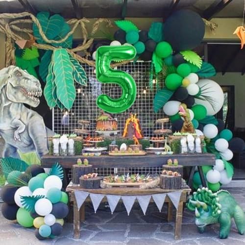 Image of TONIFUL 40 Inch Large Dark Green Number 25 Balloons Giant Digital 25 or 52 Helium Balloons, Foil Mylar Big Number Balloons for 25th or 52nd Birthday Party 25th or 52nd Anniversary Supplies Decorations