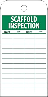 NMC Scaffold Inspection Tag, Pack of 25, 3