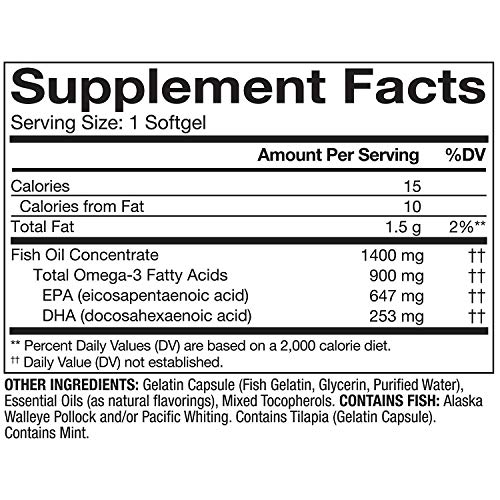 Image of Member's Mark - Omega 3, Fish Oil 1400 mg (900 mg EPA /DHA), Enteric Coated, 150 Softgels