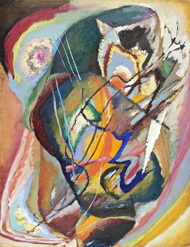 Peinture sur toile Improvisation Iii Kandinsky grand format 60x90cm pour salon