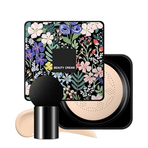 Crema CC Con Cojín De Aire mushroom-head, Corrector Hidratante, Base De Maquillaje Líquida Con Pigmentos Iluminadores BB C-ream De Larga Duración Con Esponja De Maquillaje mushroom-head