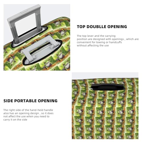 Cartoon frog print Anti-scratch Luggage Cover, Luggage Protective Case, Washable Luggage Cover4