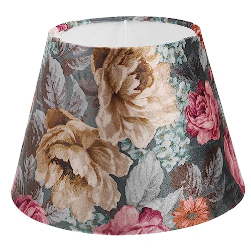 Homoyoyo Pantalla De Lámpara De Tela Flores Decorativa Certificada, Diseño Floral Creativo, Compatible E27, Para Hogar y Oficina, Pack Individual 25 Cm, Uso Prolongado