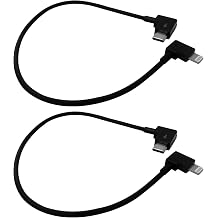 2 Pack Phone Tablet Type-C Data Cable for DJI Mavic MINI 2/AIR 2 Drone Connection Cord Type-C to Lightning for iPhone by Qblahip