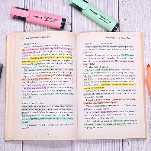 Image of TWOHANDS Highlighters, 8 Assorted Pastel Colors, Chisel Tip Marker Pen,with Large Ink Reservoir for Extra Long Marking Performance 20208