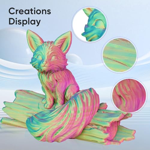 Image of ERYONE Matte Tri Color PLA Filament 3D Printer 1.75mm + /- 0.03mm, Multicolor Filament Tricolor PLA 1KG(2.2lbs) Cardboard Spool, Pink & Green & Blue