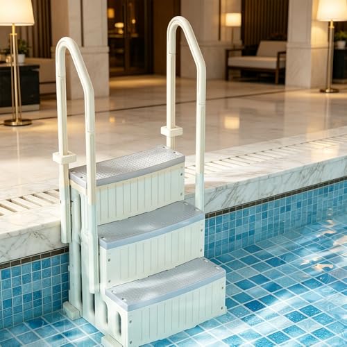 Escalera para piscina 3 peldaños antideslizante miniatura 7