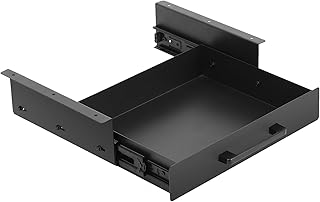 Under Desk Shelf,Under Desk Drawer Slide Out,Metal Under Table Drawer, Black（12inch）