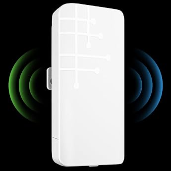 WLAN Repeater Outdoor 300 Mbit/s WLAN Repeat Outdoor Weatherproof IP65 WiFi Repeater Garden with LAN Connection Repeater/AP/Router Mode Compatible with 99% of Models
