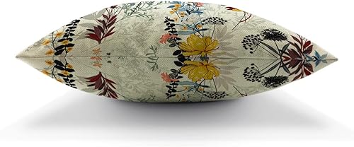 Miniatura 4 de Funda de almohada con diseño de flores, funda de cojín cuadrada suave, decoración del hogar para sofá, dormitorio, automóvil, oficina, fundas de