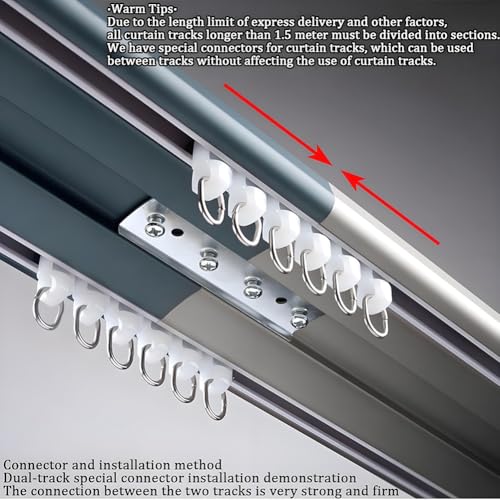 Double rail de plafond pour rideau de chambre à coucher - 5
